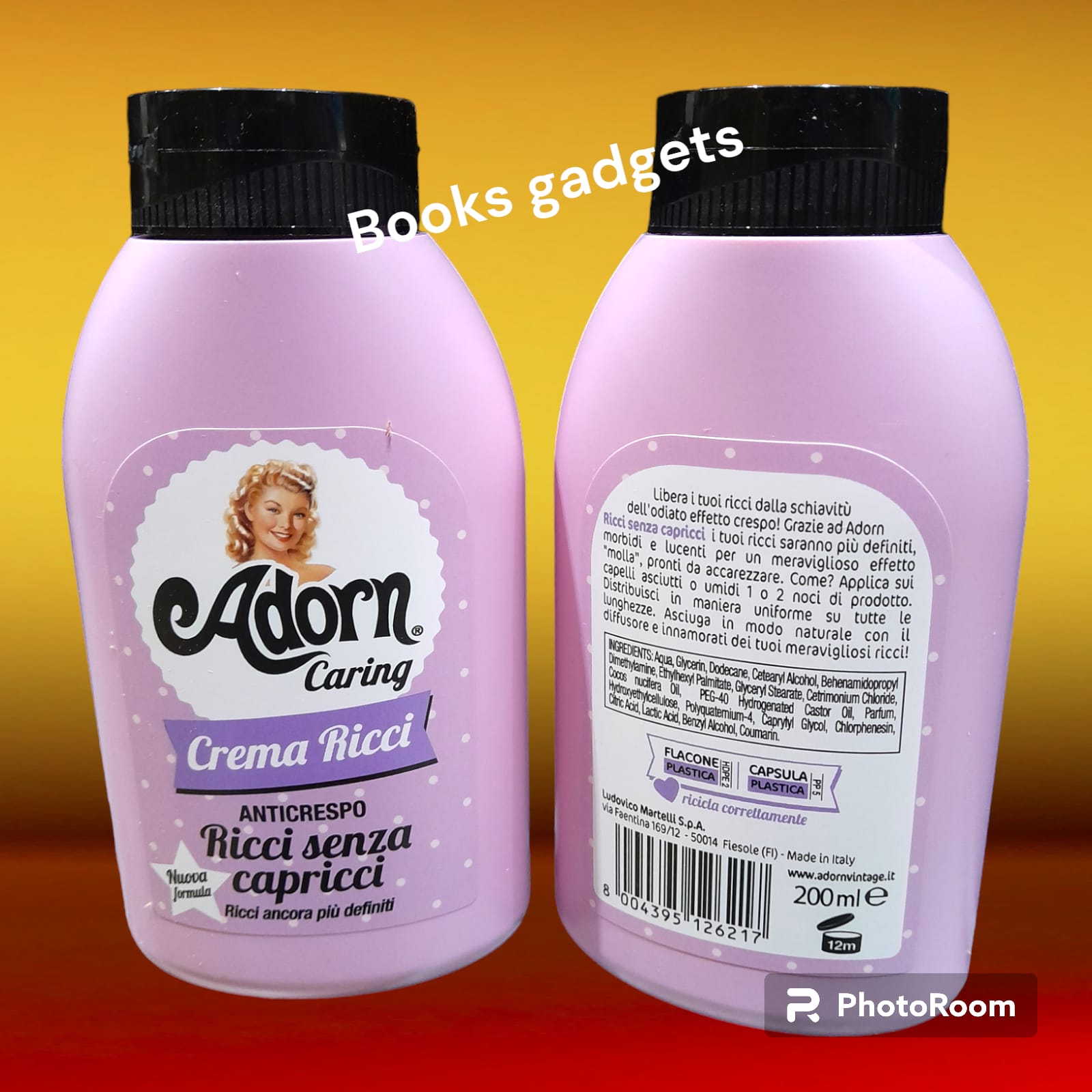 10 Flaconi ADORN Caring CREMA RICCI Anticrespo Capelli Ricci ancora più Definiti 200ml