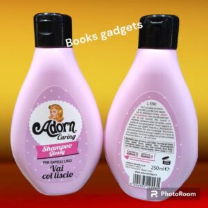 9 Flaconi ADORN Caring SHAMPOO Glossy per Capelli Lisci Vai col Liscio 250ml