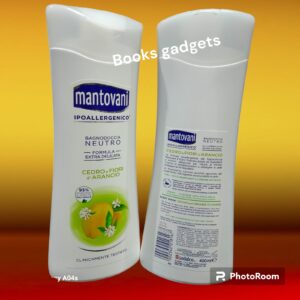 9 Flaconi Mantovani Bagnodoccia Neutro Ipoallergenico CEDRO E FIORI D'ARANCIO 400ml