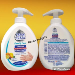 9 Flaconi Fresh & Clean Sapone Mani Liquido FAMILY CARE con Antibatterico Igienizzante 300ml