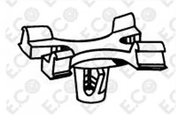 Per Fiat 131 Kit 100pz Graffetta Molletta Fissaggio Modanatura Fiancata 4401310 - immagine 2