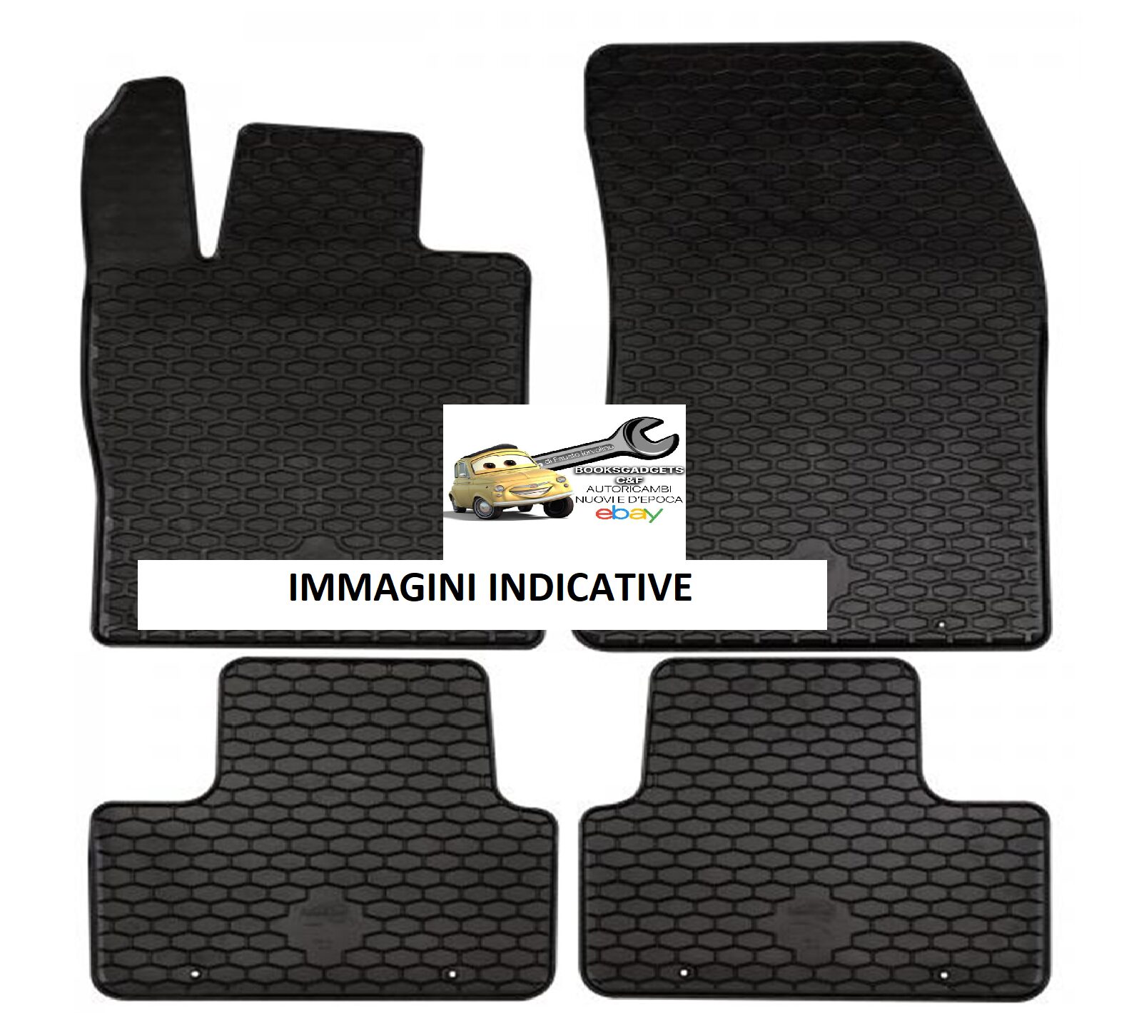 Per Opel Astra dal 2022 Set Tappetini in Gomma su Misura Neri di Alta Qualità