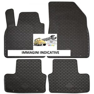 Per Renault Clio dal 2019 Set Tappetini in Gomma su Misura Neri di Alta Qualità