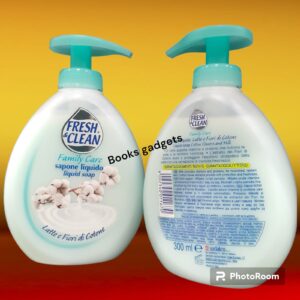 9 Flaconi Fresh & Clean Sapone Mani Liquido FAMILY CARE Latte e Fiori di Cotone 300ml