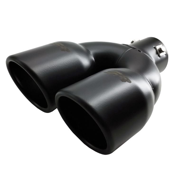 Terminale di Scarico Doppio Inclinato Acciaio Inox Nero Ø Entrata da 34 a 57mm Simoni Racing - immagine 4