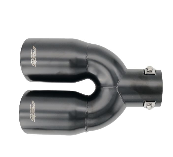 Terminale di Scarico Doppio Inclinato Acciaio Inox Nero Ø Entrata da 35 a 56mm Simoni Racing - immagine 3