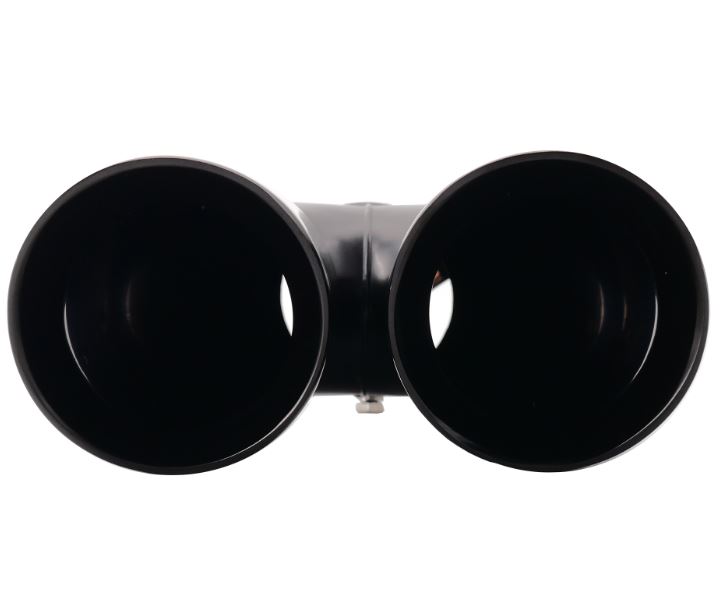 Terminale di Scarico Doppio Inclinato Acciaio Inox Nero Ø Entrata da 35 a 56mm Simoni Racing - immagine 2