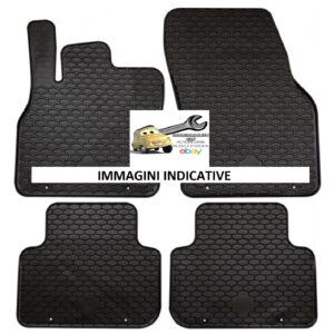 Per Audi Q3 dal 2018 Set Tappetini in Gomma su Misura Neri di Alta Qualità