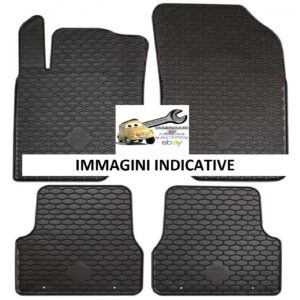Per Opel Corsa F 5p dal 2019 Set Tappetini in Gomma su Misura Neri di Alta Qualità
