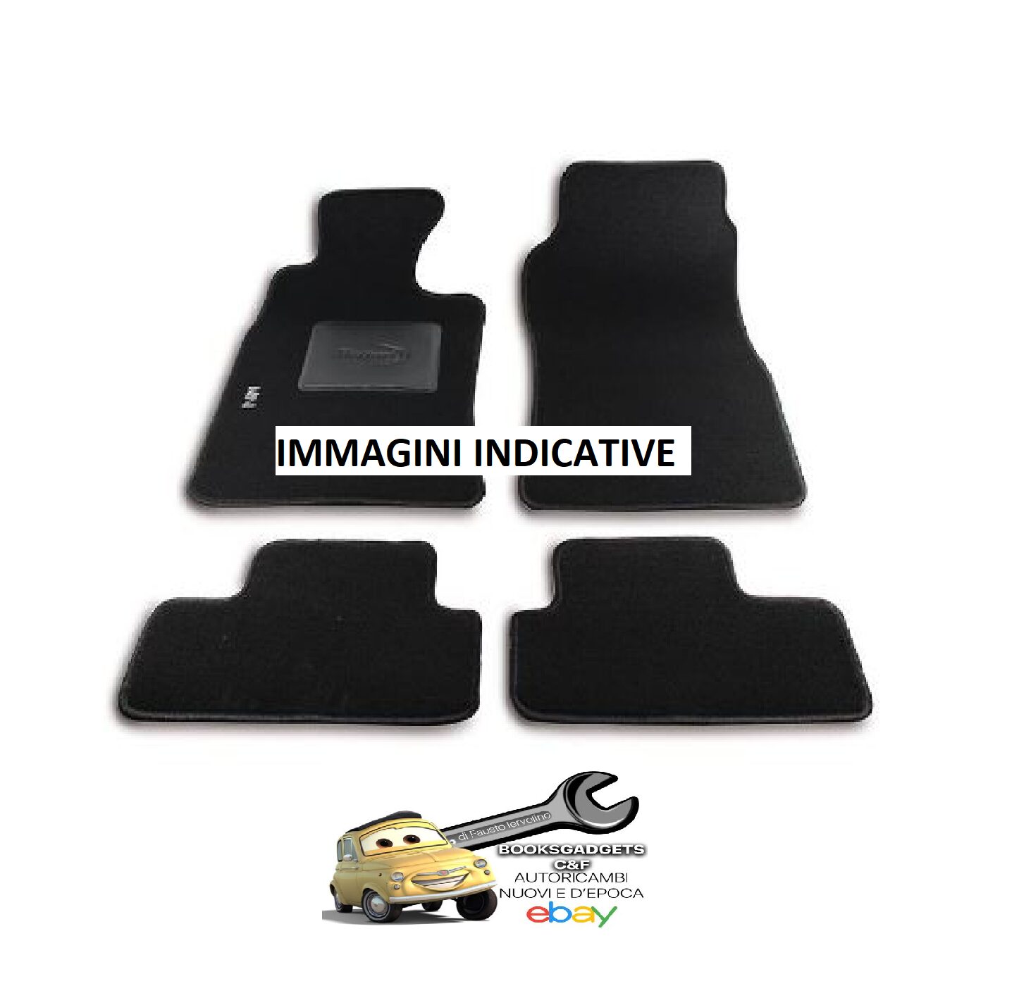 Per Mini Countryman dal 2017-2024 Set Tappetini in Moquette su Misura con Battitacco