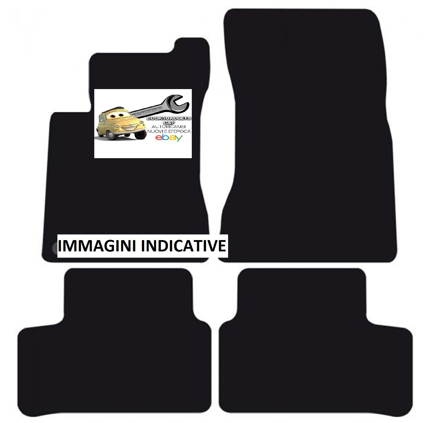 Per Mercedes Classe A dal 2018 Set Tappetini in Moquette su Misura con Battitacco