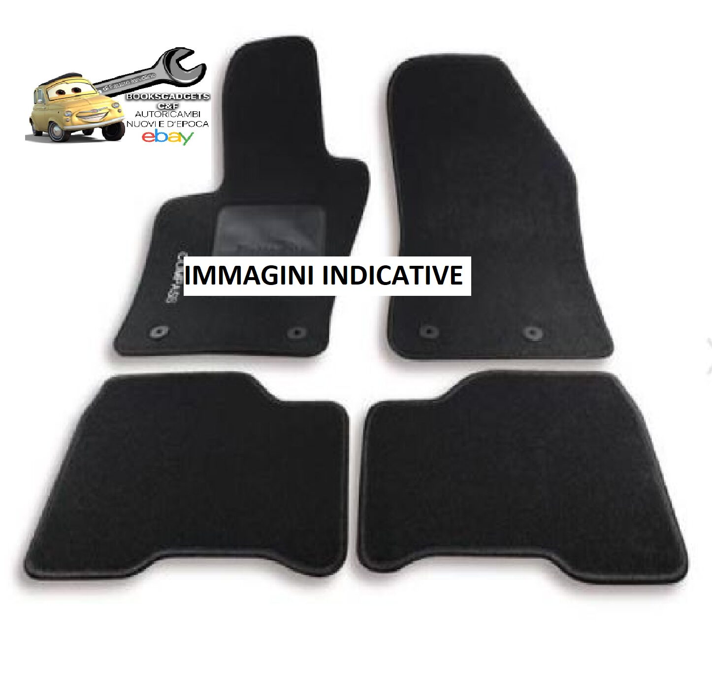 Per Jeep Avenger dal 2023 Set Tappetini in Moquette su Misura con Battitacco