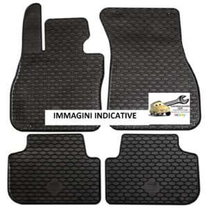 Per Bmw Serie 1 dal 2019 Set Tappetini in Gomma su Misura Neri di Alta Qualità