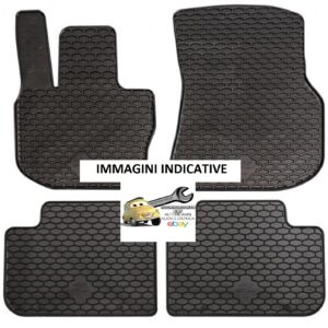 Per Bmw X3 dal 2017 Set Tappetini in Gomma su Misura Neri di Alta Qualità