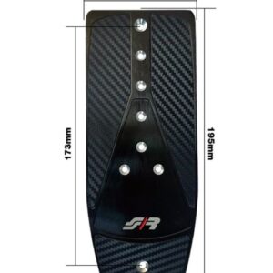 Pedana Poggiapiede in Alluminio Nero inserti Carbon Look Simoni Racing