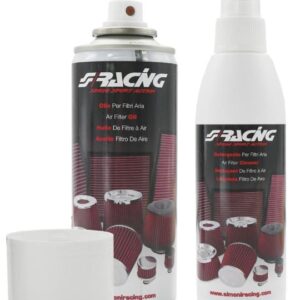 Kit di pulizia per filtri aria Detergente 200ml + lubrificante Olio Spray 200ml Simoni Racing