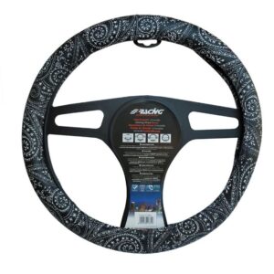 Coprivolante Black Bandana in Ecopelle Nera per Volanti Ø37-39 Simoni Racing