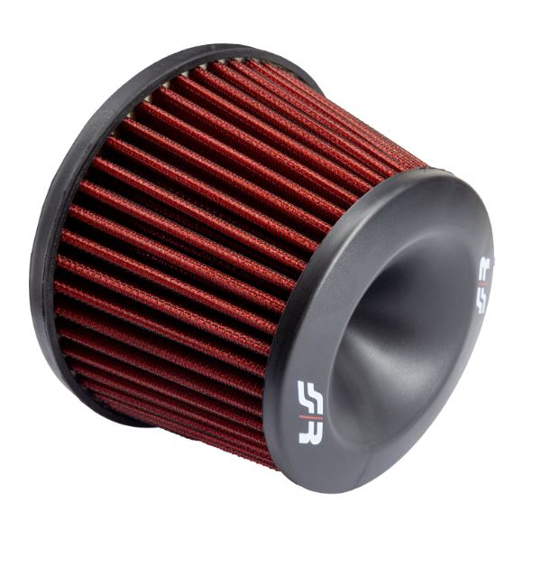 Filtro Aria Conico in Cotone Nero/Rosso Entrata Ø77mm 157x145mm Simoni Racing - immagine 4