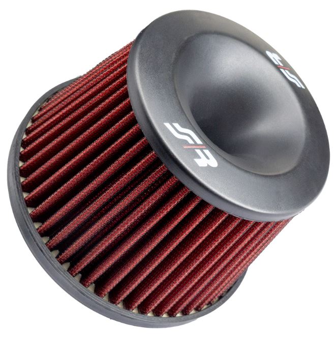 Filtro Aria Conico in Cotone Nero/Rosso Entrata Ø77mm 157x145mm Simoni Racing - immagine 6
