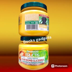 1 Barattolo Garnier Fructis Hair Bomb Glicerina Maschera Capelli Secchi Burro di Karitè