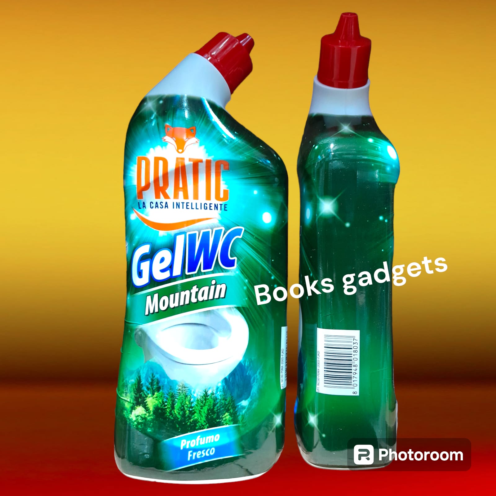 1 Flacone Pratic Gel Wc Mountain Profumo Fresco Agisce a Lungo sulle Pareti Water