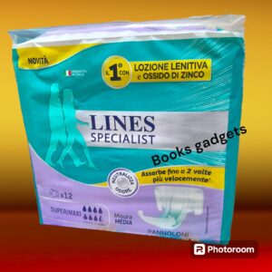 12 Conf. (144 Pannoloni Mutandina) Lines Specialist Super Maxi Incontinenti Tg.M