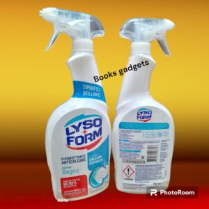 9 Flaconi Lysoform Spray Bagno Disinfettante Anticalcare Superfici Brillanti