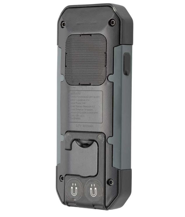 Lampada Ricaricabile a Led con Casse Wireless 150/500 Lumen IP54 164x65x27 mm - immagine 4