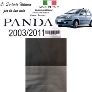Per Fiat Panda 2003-2011 Serie Fodere Coprisedili Nero/Grigio Ant-Post. Made in Italy