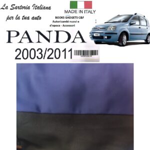 Per Fiat Panda 2003-2011 Serie Fodere Coprisedili Avio/Nero Ant-Post. Made in Italy