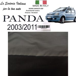 Per Fiat Panda 2003-2011 Serie Fodere Coprisedili Grigio/Nero Ant-Post. Made in Italy