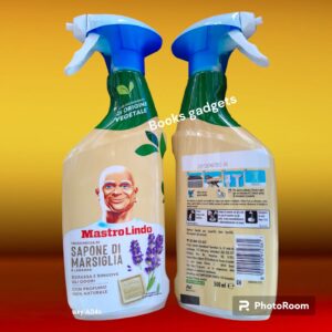 9 Flaconi Mastrolindo Spray Sgrassatore Sapone di Marsiglia e Lavanda 500ml