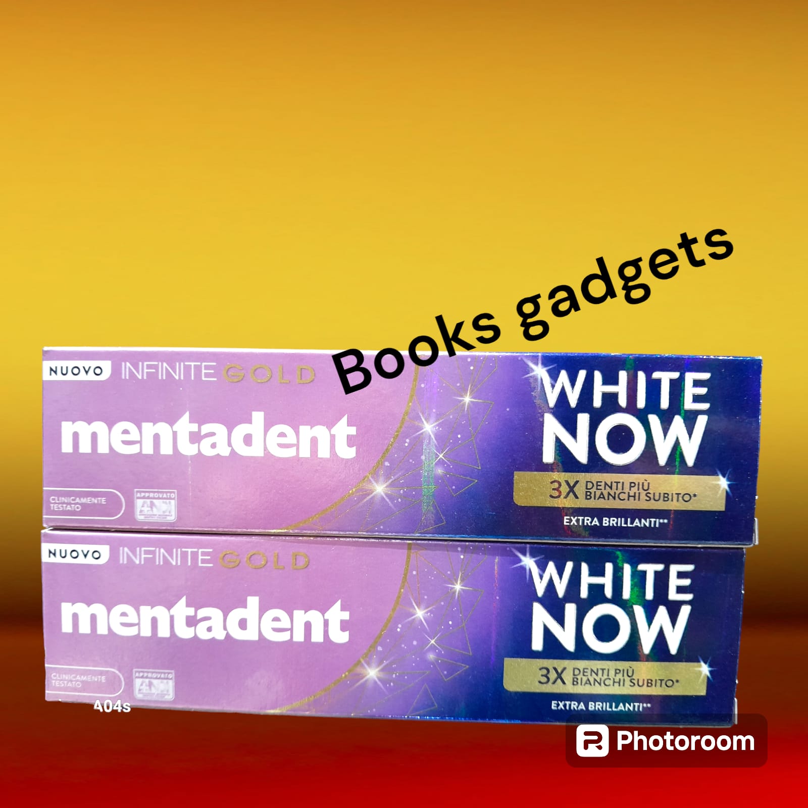 18 pezzi Mentadent Dentifricio White Now Infinite Gold Denti più Bianchi 75ml