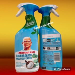 9 Flaconi Mastrolindo Spray Bicarbonato Multisuperfici Sgrassatore 500ml