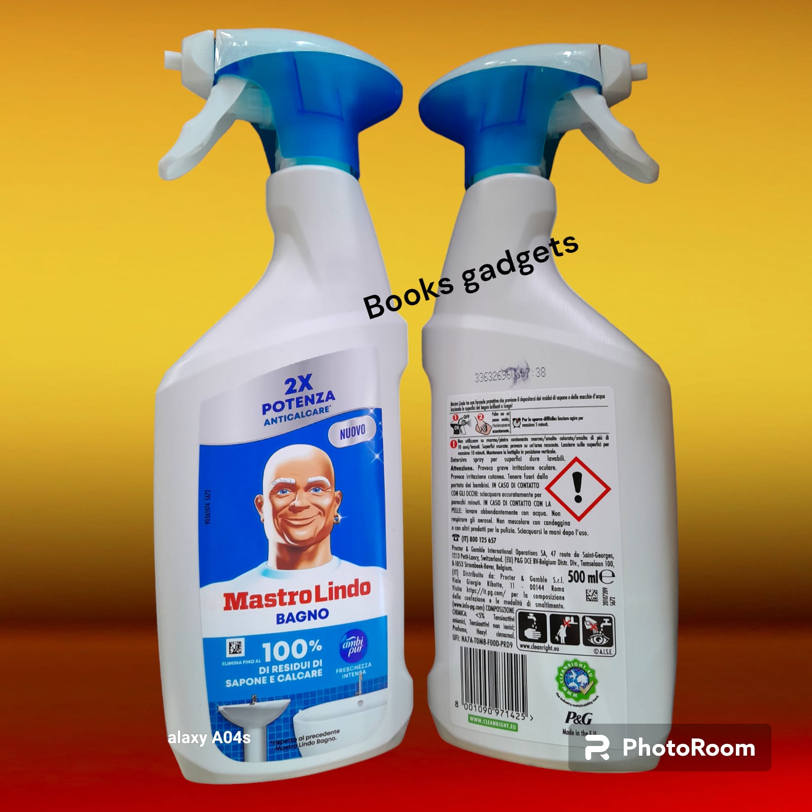 11 Flaconi Mastrolindo Spray Bagno Elimina fino al 100% Calcare e Sapone 500ml