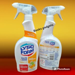 9 Flaconi Lysoform Spray Pulito & Igiene Arancio e Bergamotto Sgrassatore Rimuove i Germi