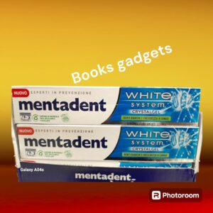 18 pezzi Mentadent Dentifricio White System Crystal Gel Denti più Bianchi
