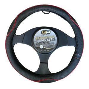 Coprivolante Mod. XIMIX Nero con Inserti Rossi Inodore Tg.M Diametro da 37-39