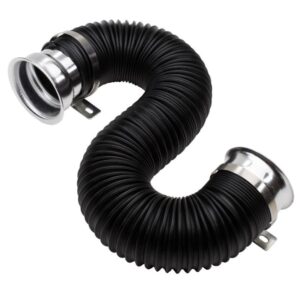 Tubo di Aspirazione per Filtro Aria Nero con Raccordi Ø76mm Simoni Racing