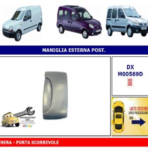 Per Nissan Kubistar dal 2004 Maniglia Esterna Porta Scorrevole Posteriore Dx Nera