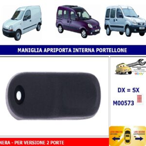 Per Nissan Kubistar dal 2004 Maniglia Interna Portellone Posteriore Sx=Dx Nera