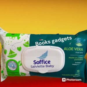 1 Confezione (72 Salviettine Imbevute) Soffice Salviette per l'igiene dei Bimbi Aloe Vera