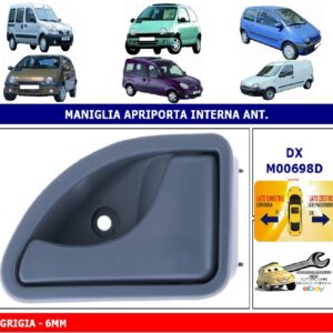 Per Nissan Kubistar dal 2004 Maniglia Interna Apriporta Anteriore Dx Grigia 6mm