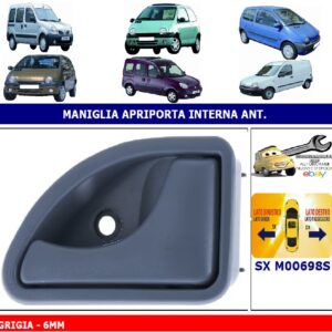 Per Nissan Kubistar dal 2004 Maniglia Interna Apriporta Anteriore Sx Grigia 6mm