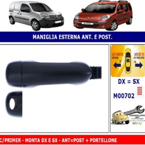 Per Renault Kangoo 11/2012-04/2021 Maniglia Apriporta Esterna Anteriore Dx con Primer