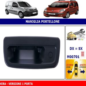 Per Renault Kangoo 02/2008-10/2012 Maniglia Portellone Dx=Sx Versione 1 Porta Nera