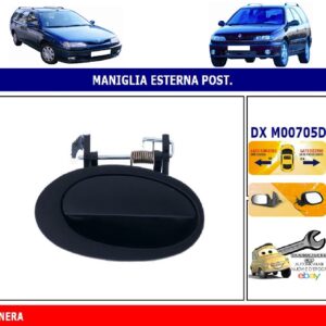 Per Renault Laguna 01/1994-05/1998 Maniglia Esterna Apriporta Posteriore Dx Nera