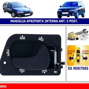 Per Renault Laguna 01/1994-05/1998 Maniglia Interna Apriporta Anteriore Sx Nera