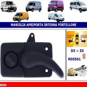 Per Nissan Interstar 10/1998-12/2003 Maniglia Apriporta Interna Dx=Sx Portellone Nera