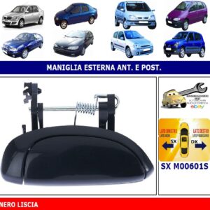 Per Dacia Logan 01/2006-10/2008 Maniglia Apriporta Esterna Anteriore Sx Nera Liscia